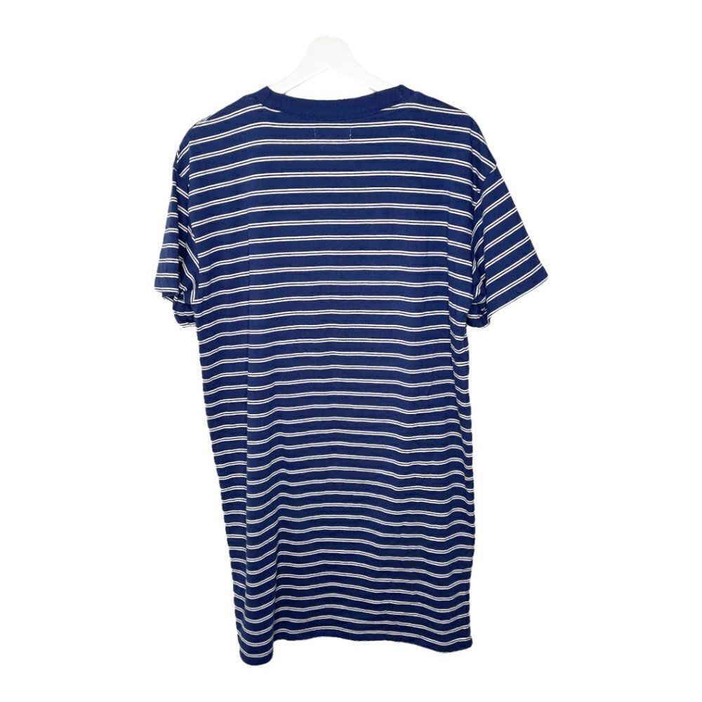 MADEWELL Tina Blue Stripe Mini Shirt Dress - Picture 5 of 7